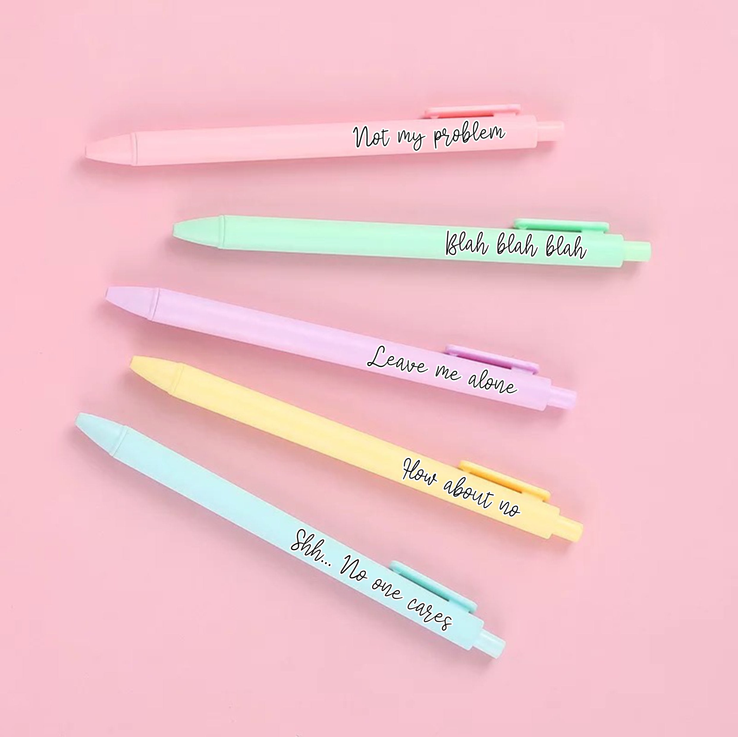 Rainbow pen pack - 'Rude names' – Missis Beeutifully Made