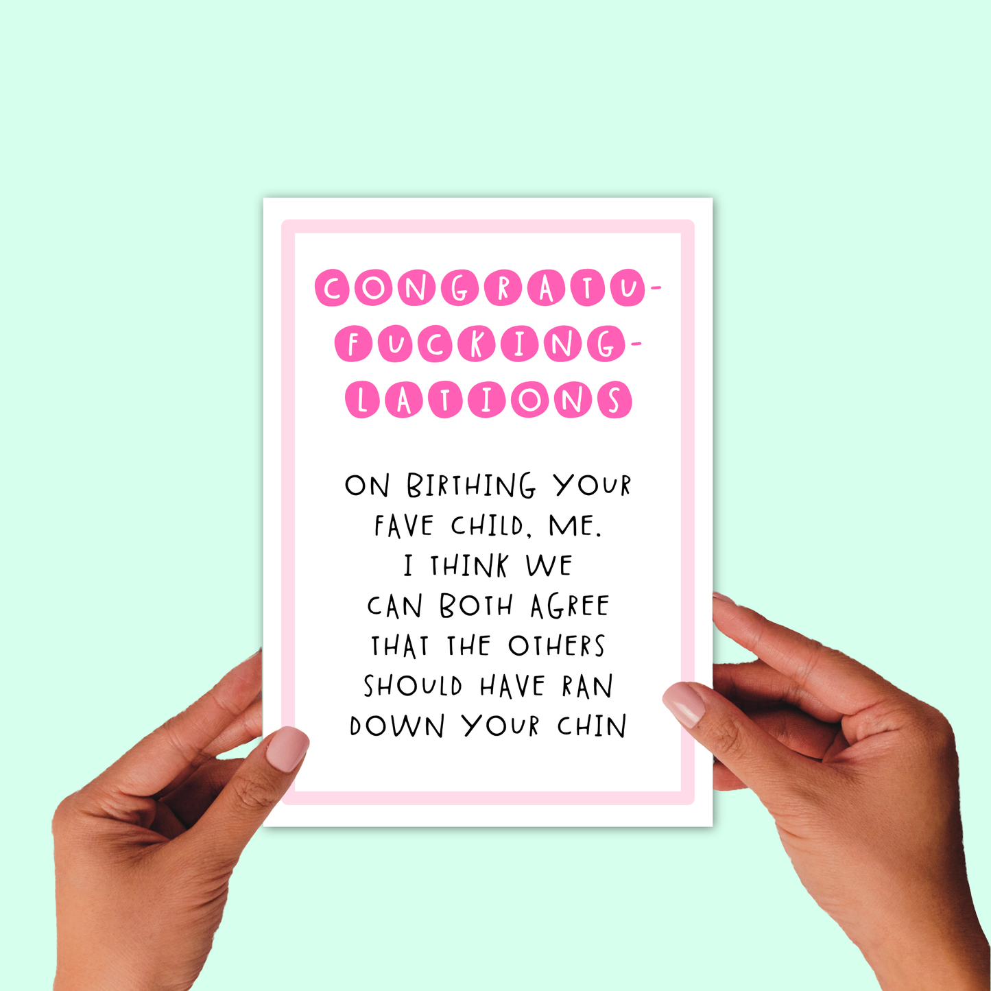 Greetings Card - Congratu-Fucking-Lations