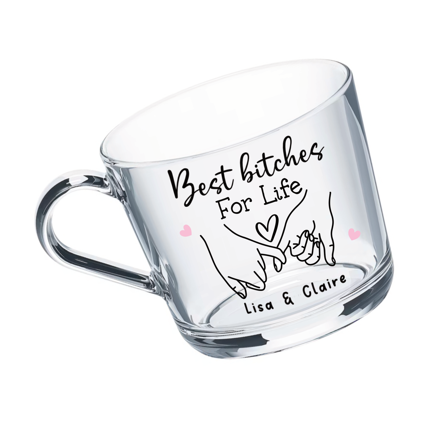 Glass Mug Pair - Besties