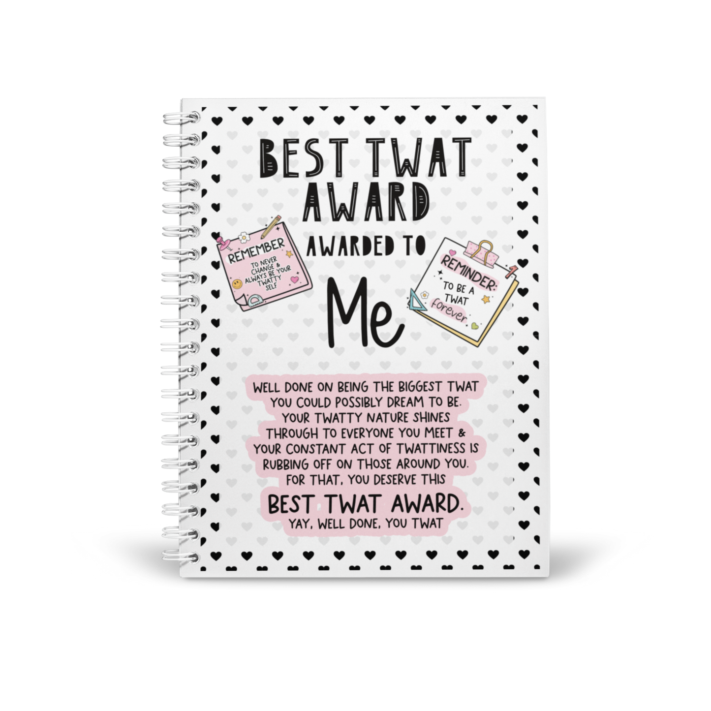 Best Twat Award - Notebook & Pen Bundle