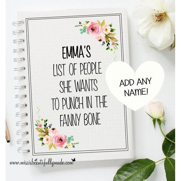 Notebook - Punch in the fanny bone