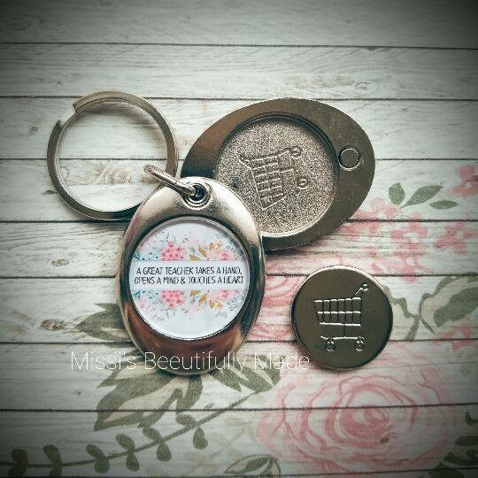 Teachers Trolley Coin Keyring