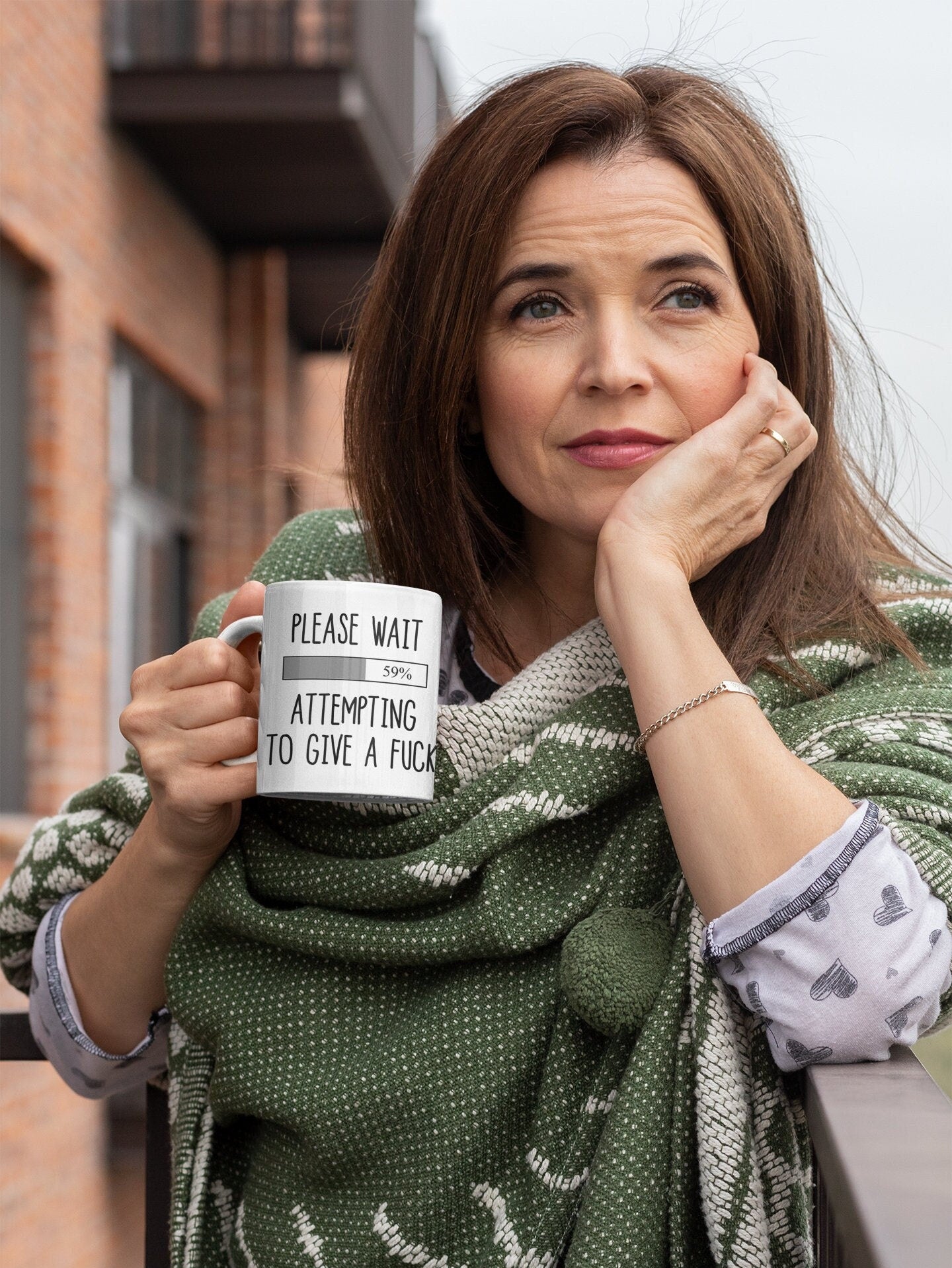 Mug - Please Wait Attempting To Give A Fuck | Sarcastic Adult Humour | Funny Novelty Gift | Rude Joke | Offensive Inappropriate Banter | Fun