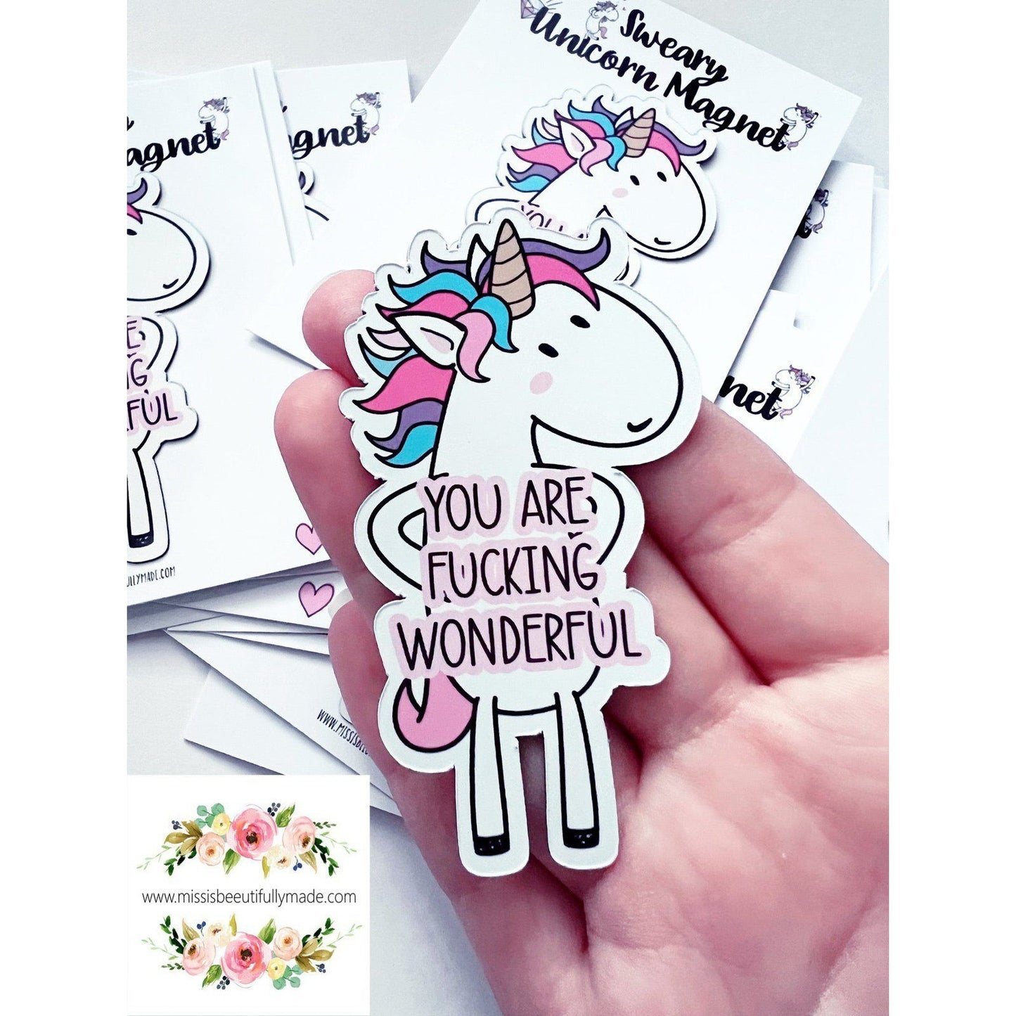Unicorn - You are fucking wonderful fridge magnet