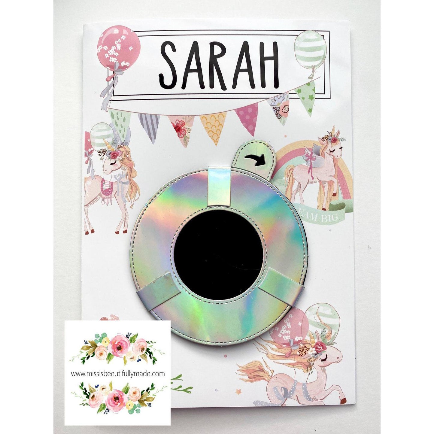 Out of stock … A5 UNICORN SHUTTER CARD