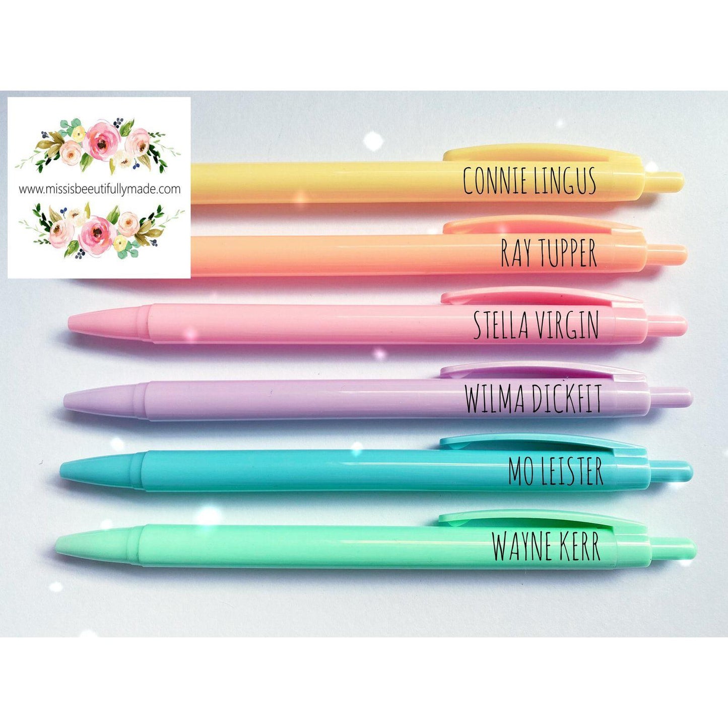 Rainbow Pen pack - ‘rude names’
