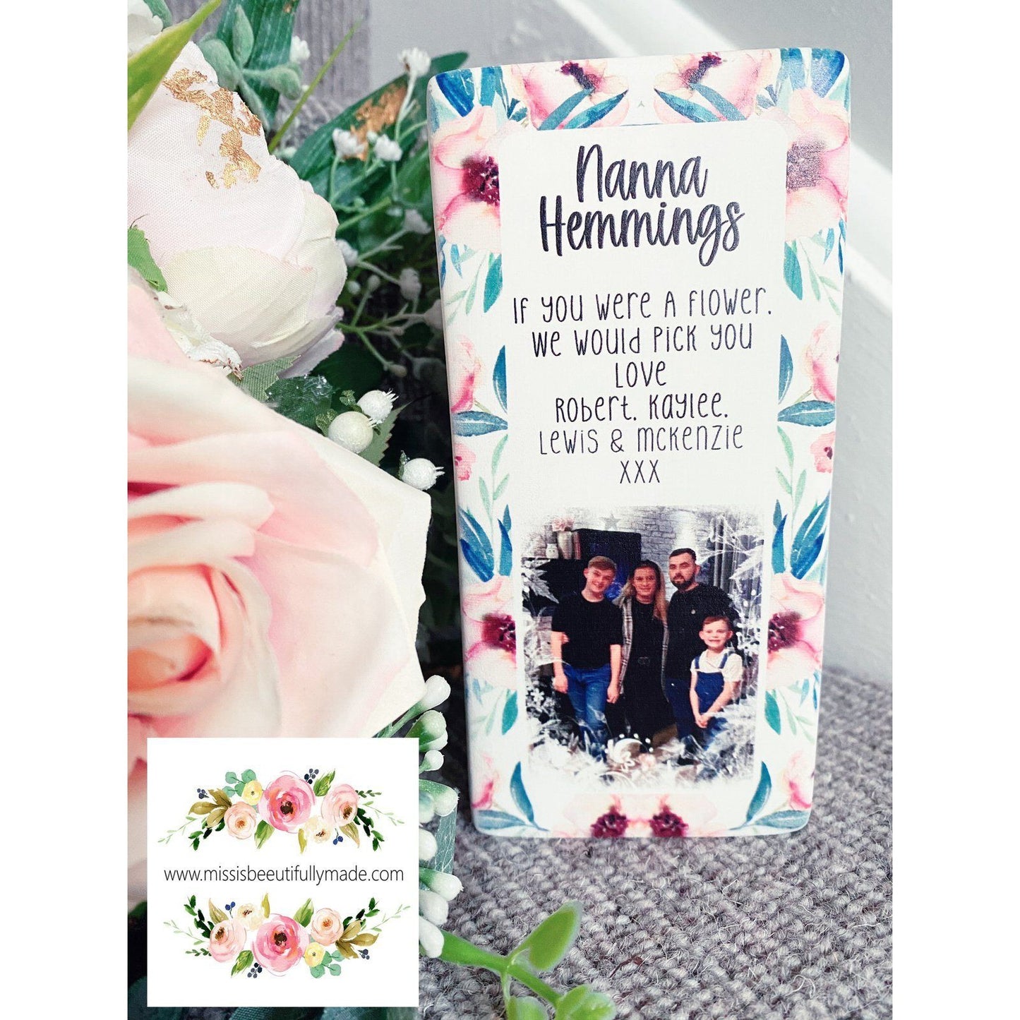 Floral Ceramic Vase - Photo