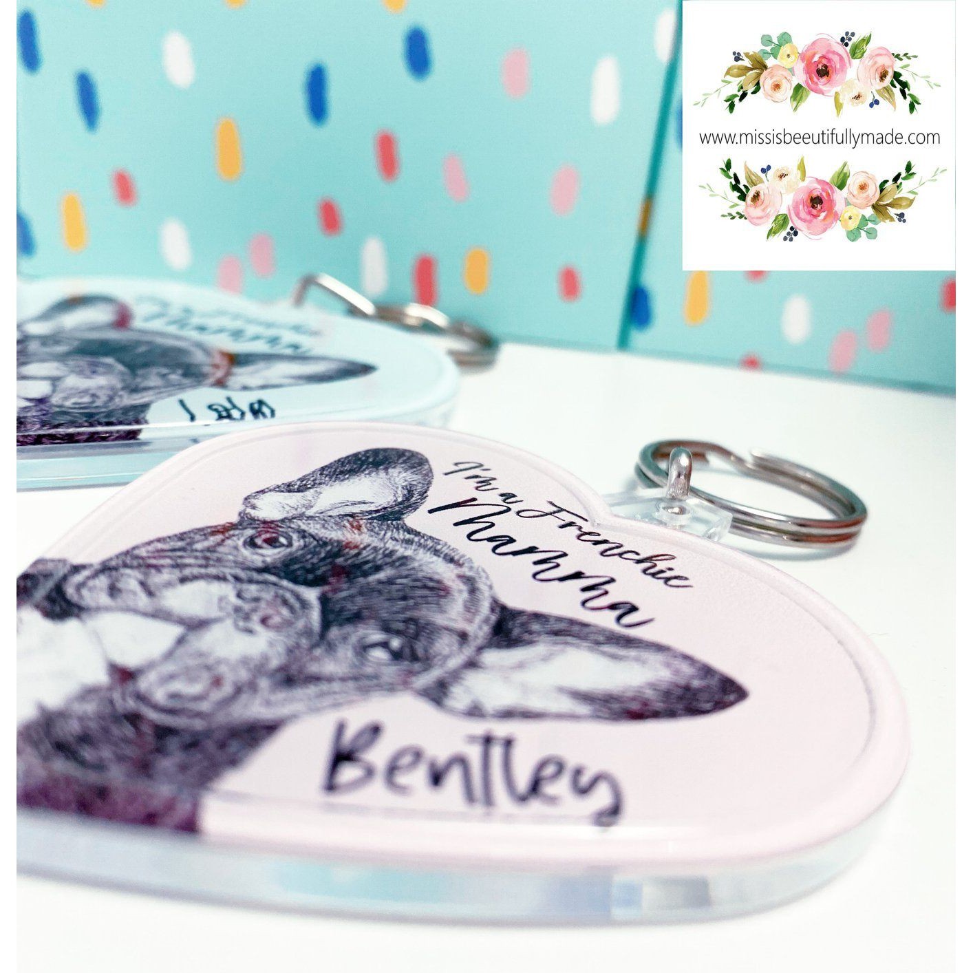 Large Heart keyring - I’m a pet mamma