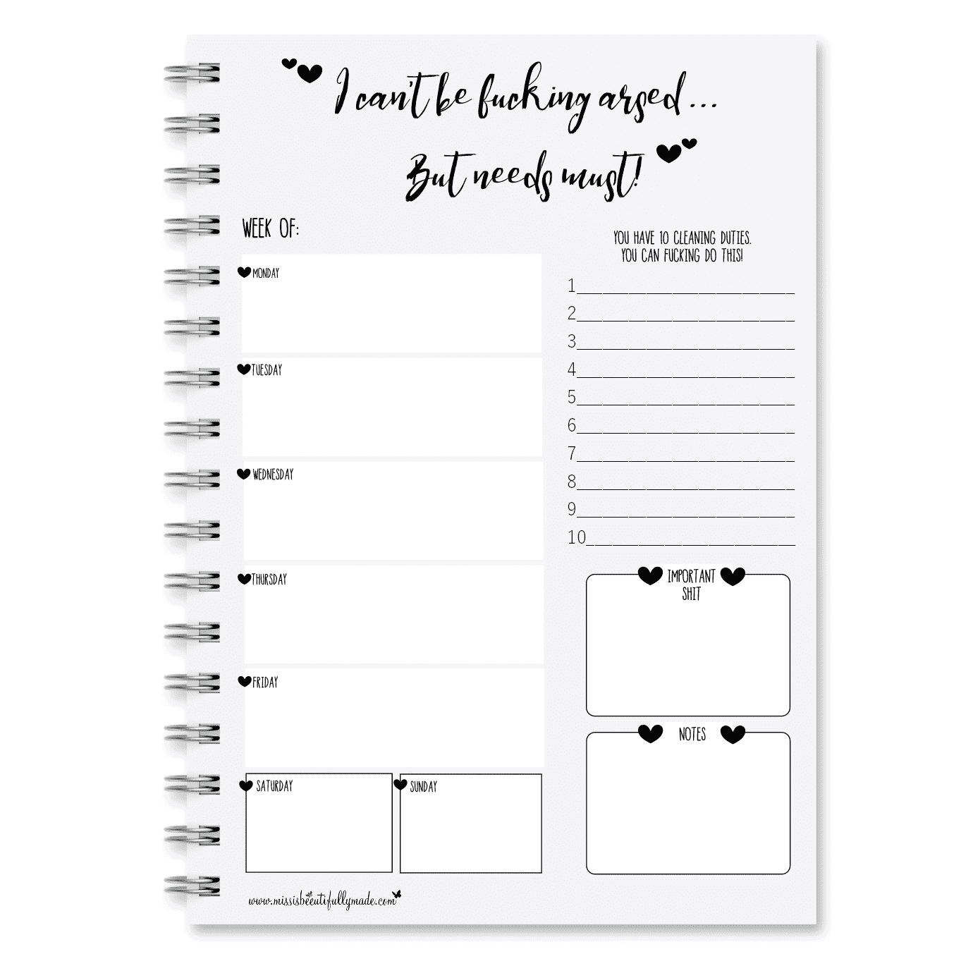 Cleaning Planner - She believed she could