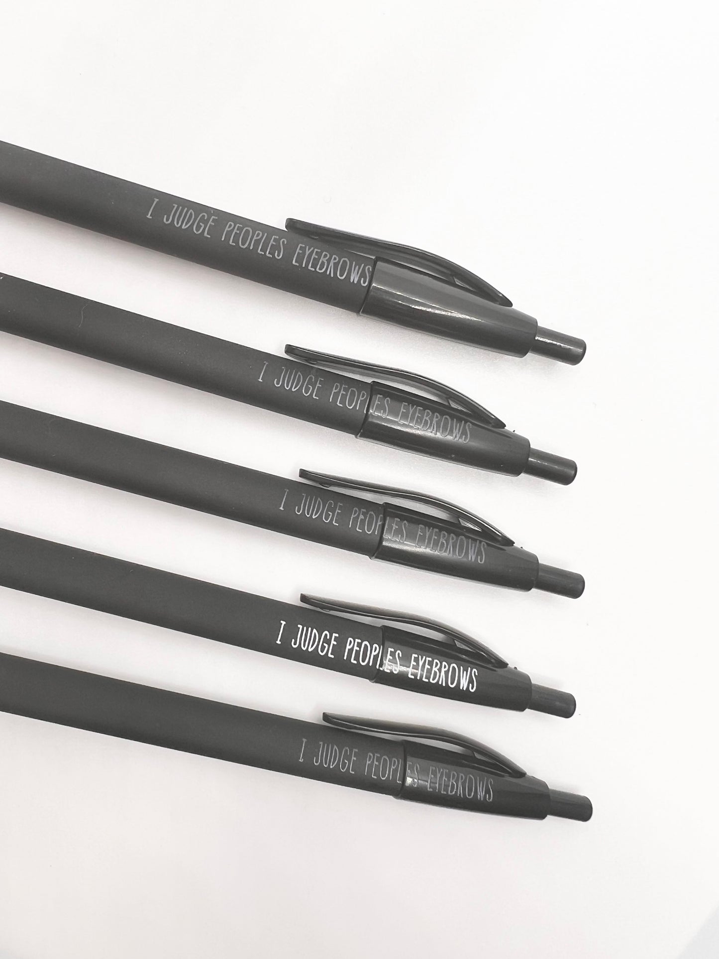 5x judge people’s eyebrows pens