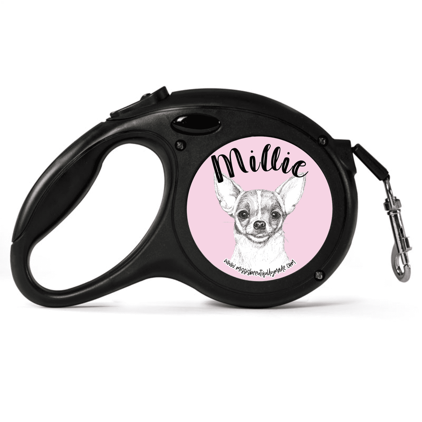 Dog Lead - Dog Name & Breed (Black)