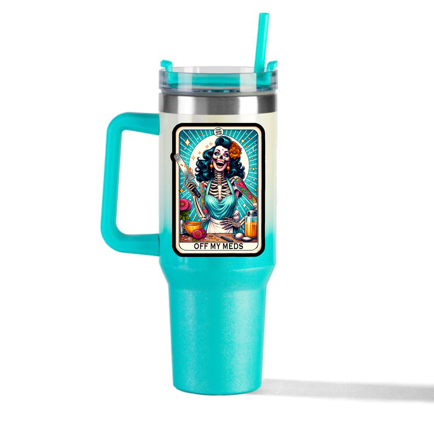 40oz Tumbler - Off My Meds Tarot