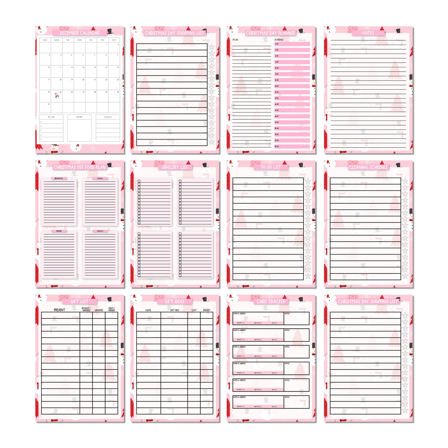 Christmas Planner Book