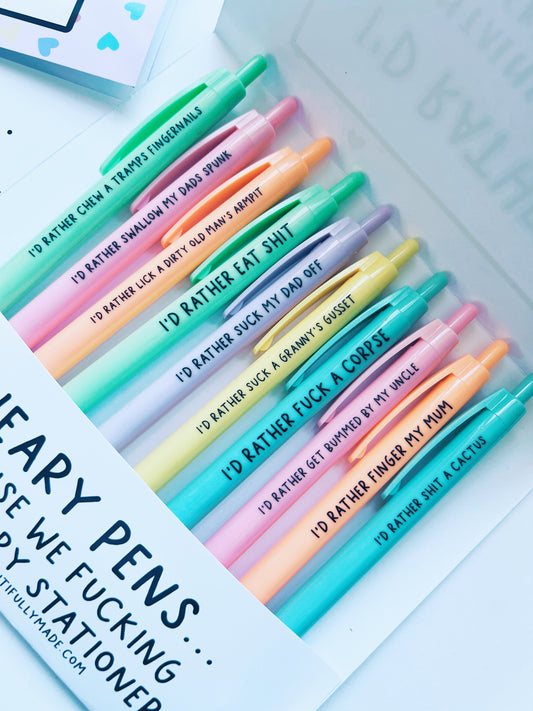 Rainbow Pen pack - I’d Rather….
