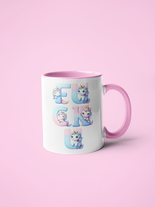 Mug - FUCK U (Cute Unicorns)