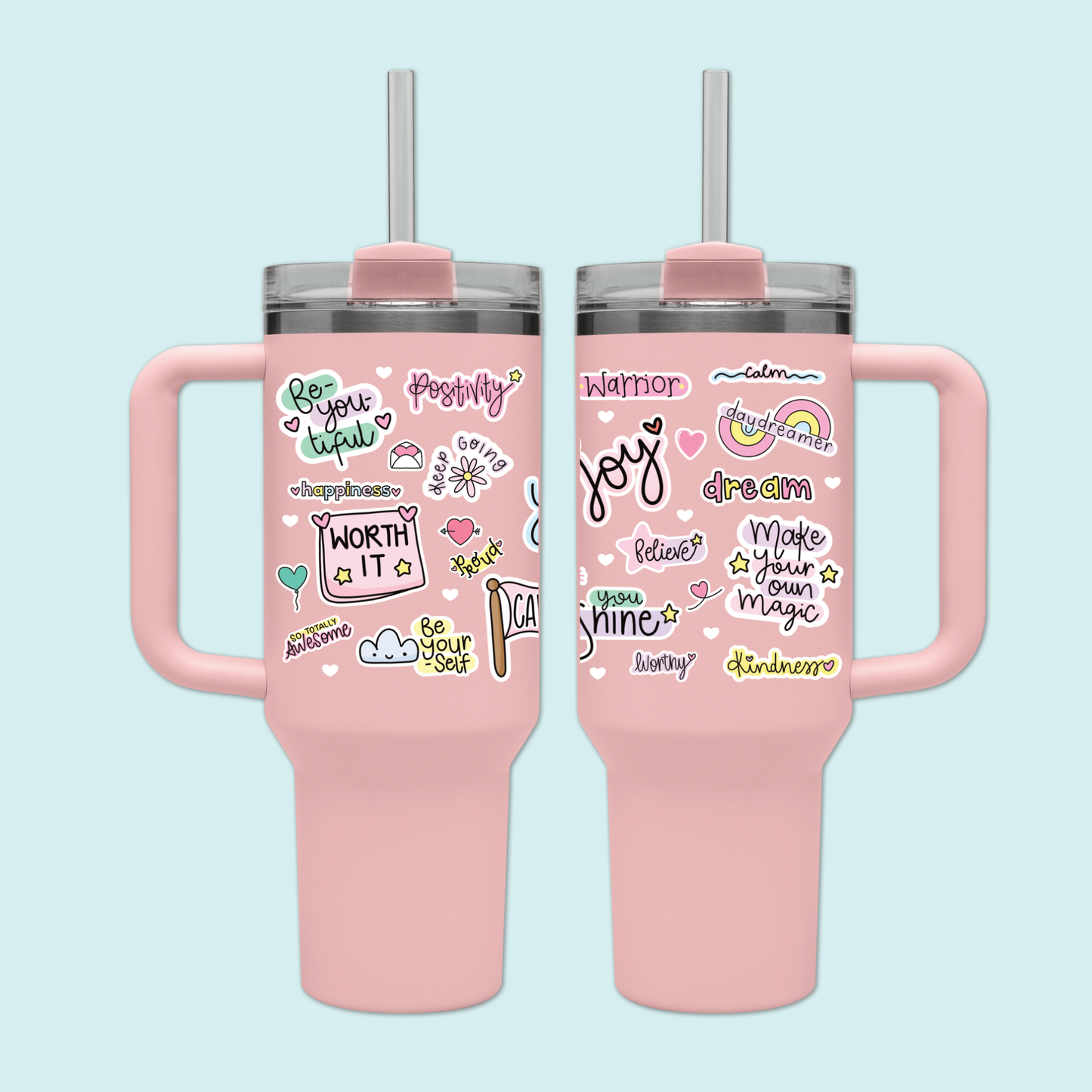 40oz Tumbler - Positivity Design