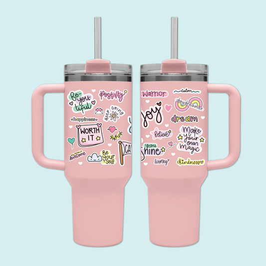 40oz Tumbler - Positivity Design