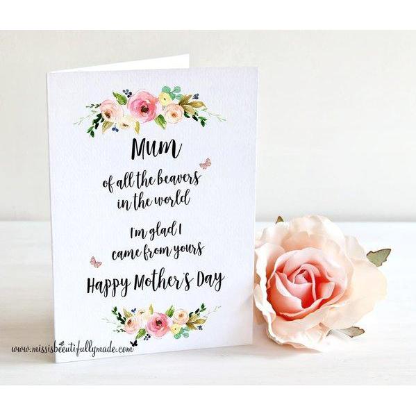 Card - Mum, of all the beavers