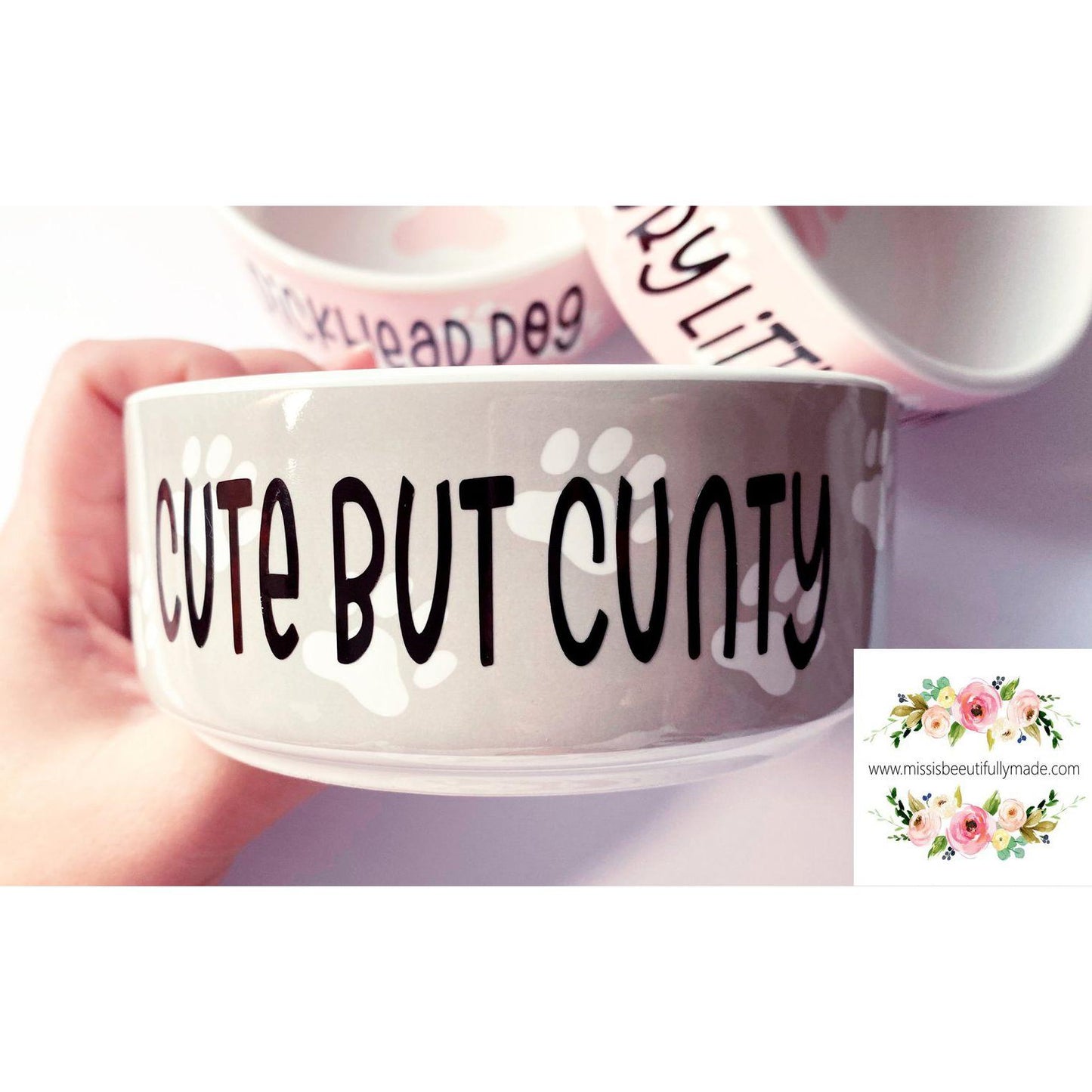 Dog Bowl - Paw Print Various Designs