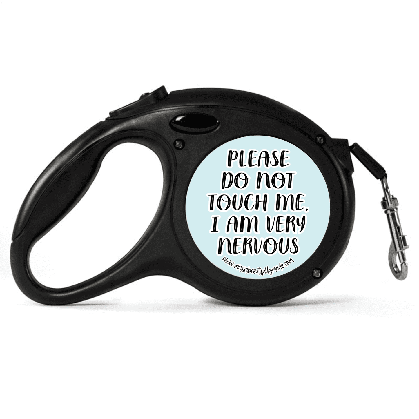 Dog Lead - Please do not touch me, i am really nervous (Black)