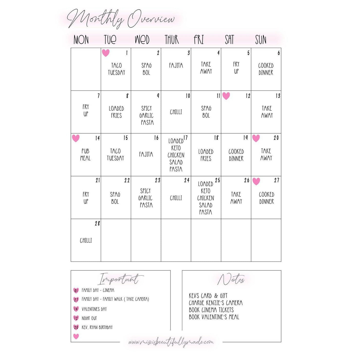 Digital Planner - Monthly, Weekly, Daily