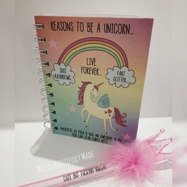 Notebook - Reasons to be a unicorn