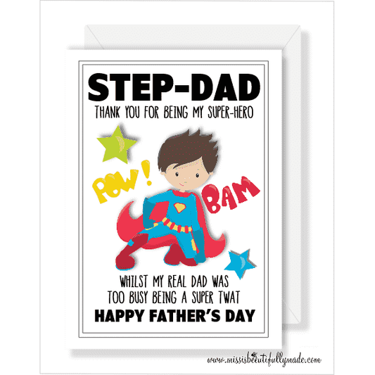 Card - Super hero Step-Dad