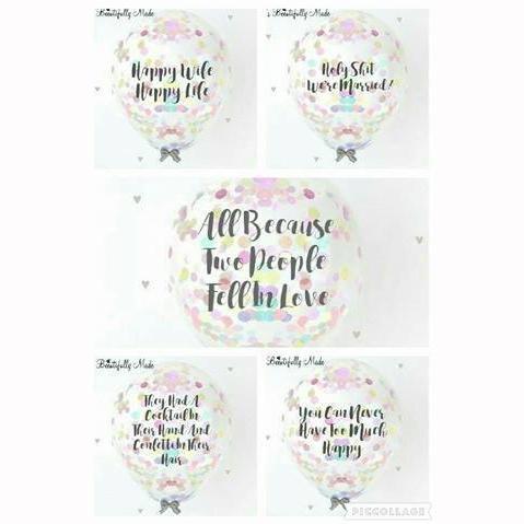 Wedding Confetti Balloons - 5 Pack