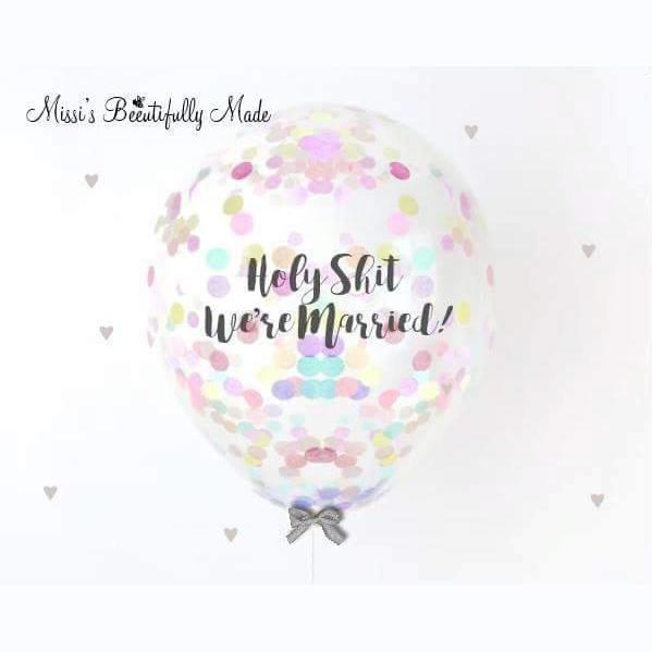 Wedding Confetti Balloons - 5 Pack