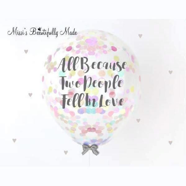 Wedding Confetti Balloons - 5 Pack