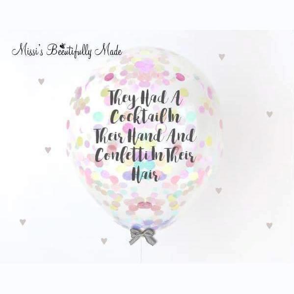 Wedding Confetti Balloons - 5 Pack