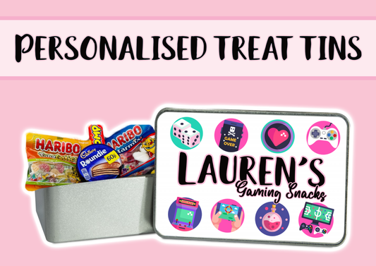 Personalised Girls Gaming Treat Tin