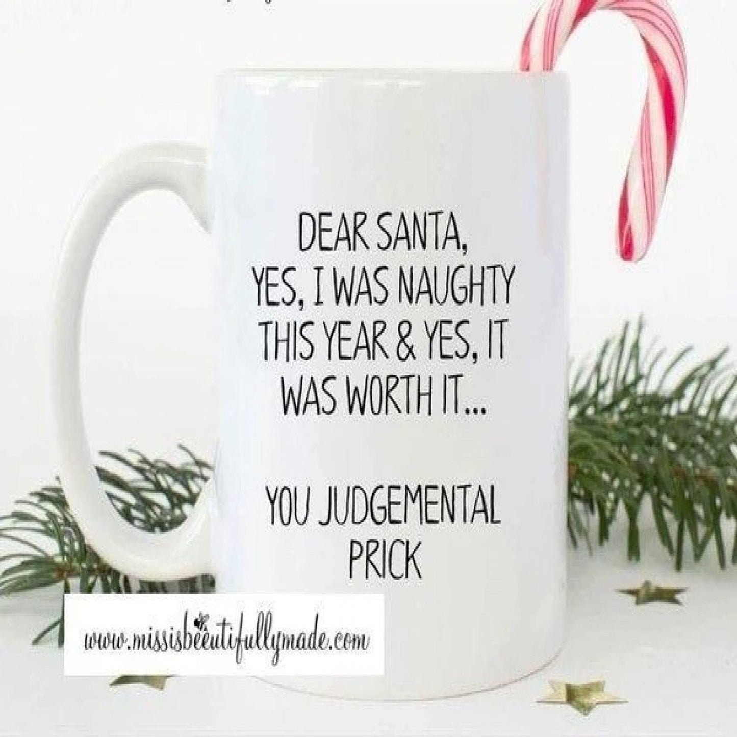Mug - Dear Santa... Judgemental prick