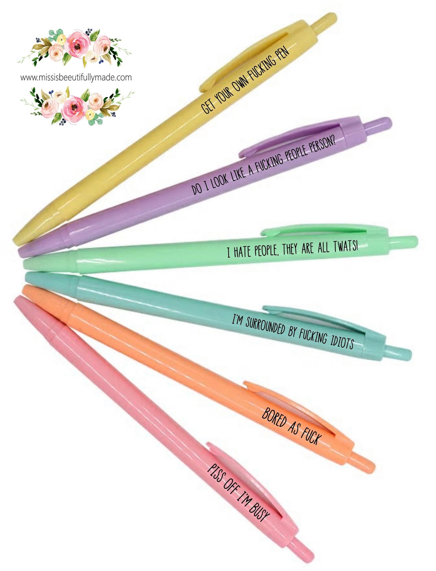 Rainbow Pens - Sweary Profanity – Missis Beeutifully Made