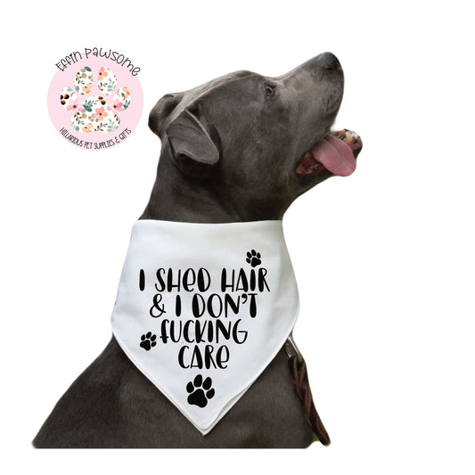 Shed Hair | Dog Bandana | Funny Pet Gift | Funny Dog Gift | Pet Scarf | Dog Fashion | Birthday Gift | Cat Bandana | New Dog | Funny