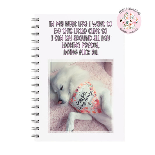 Personalised Dog Notebook | Writing Notes | Novelty Gift Funny Notebook | Birthday | Mother's Day | Student Gift | Office | Sweary Notebook