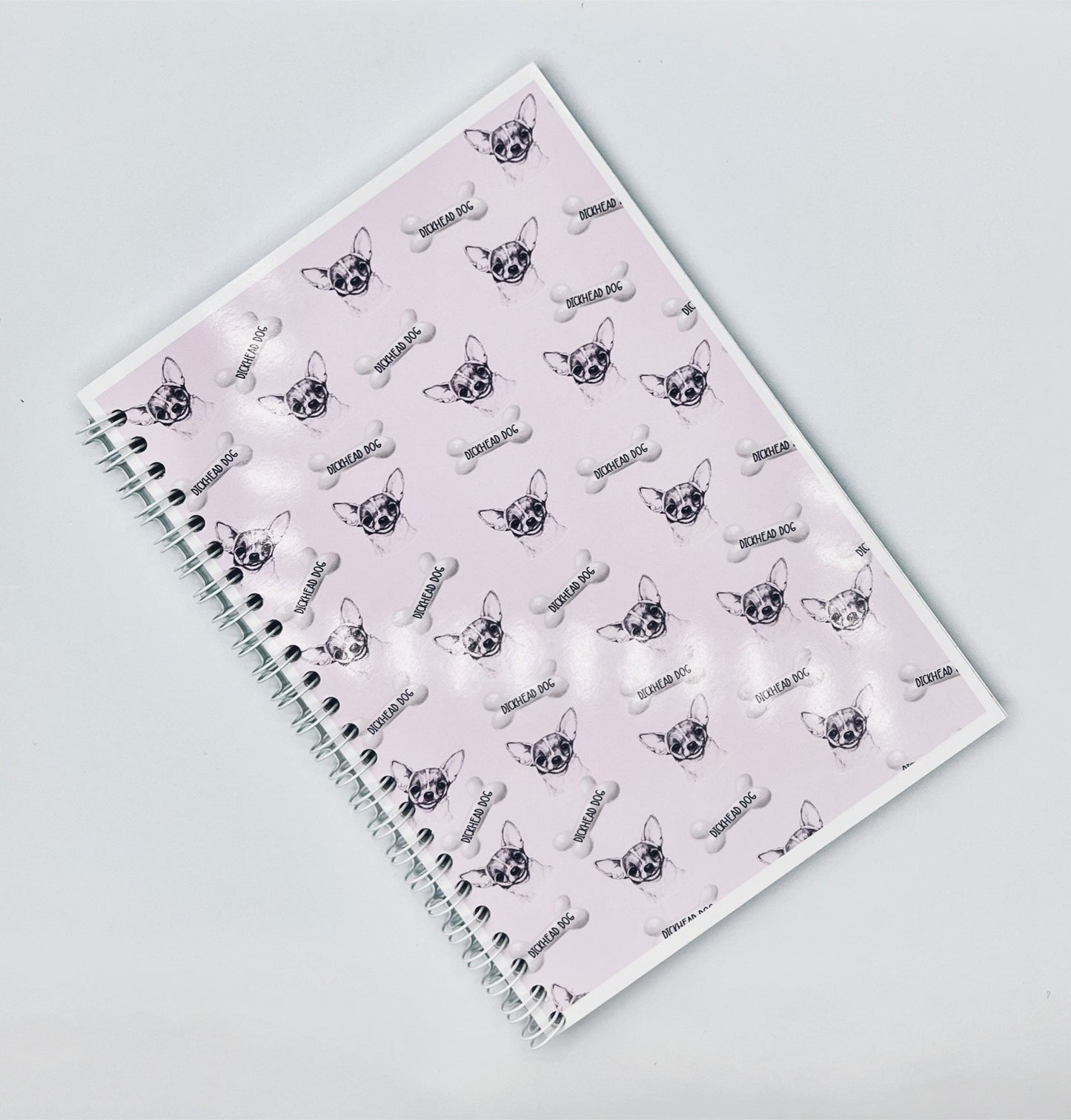 Dickhead Dog | Chihuahua | Bone Print Notebook | Writing Notes | Funny Gift | Funny Notebook | Birthday | Mother's Day | Student | Office