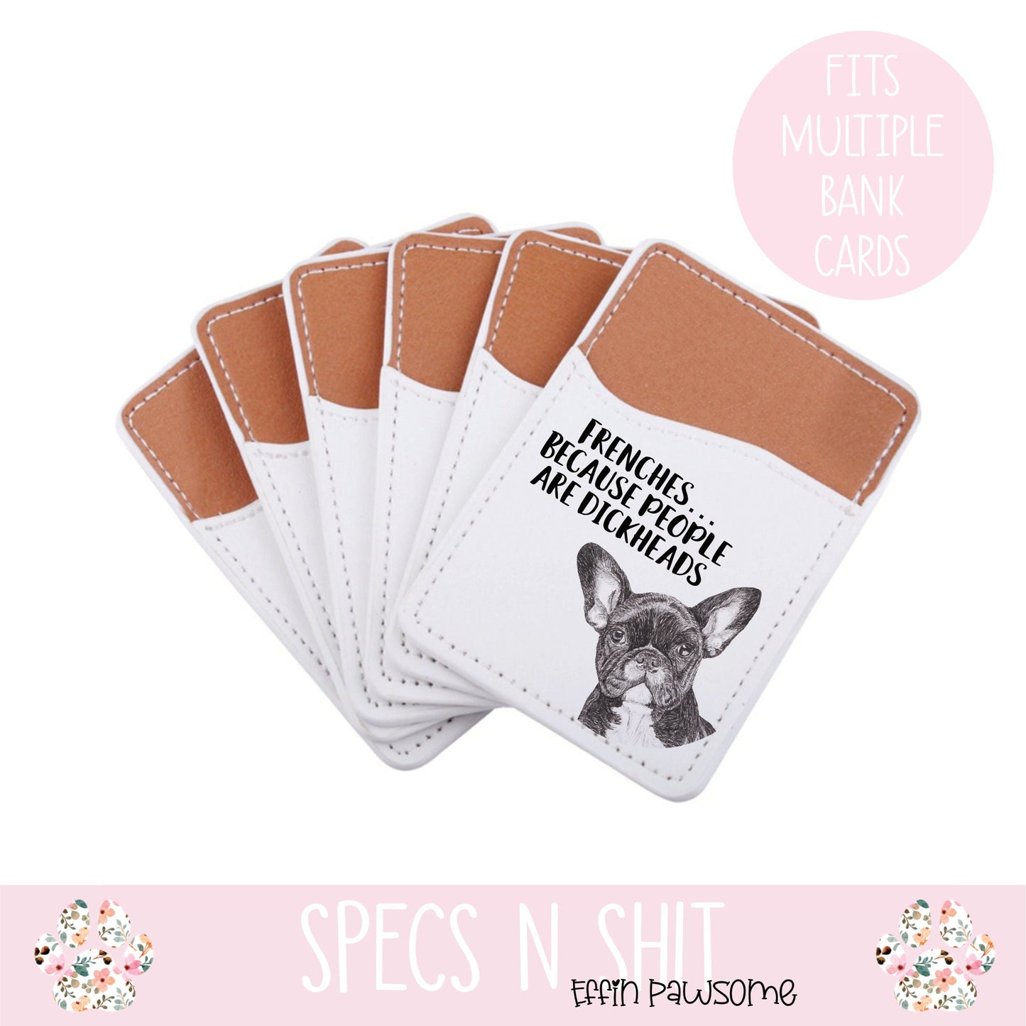 Funny Dog Phone Case Wallet | Mum Gift | Dad Gift | Phone Storage | iPhone | Cash Wallet | Dog Gift Idea | Funny Phone Case | Novelty Gift