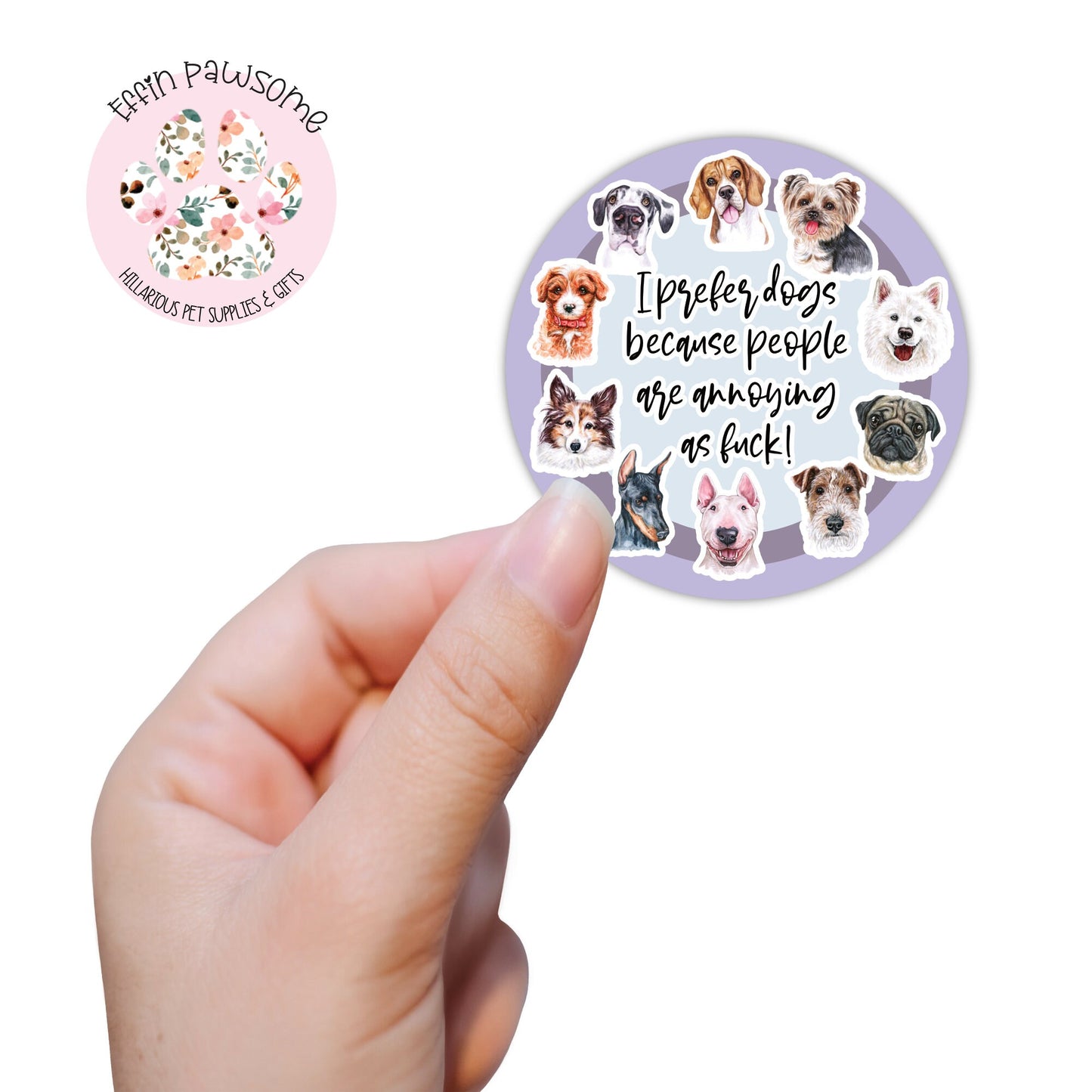 Cute Dog Sticker | Waterproof Sticker | Journal Sticker | Laptop Decal | Funny Dogs | Water bottle Decal | Dog Vinyl Sticker | Novelty Gift