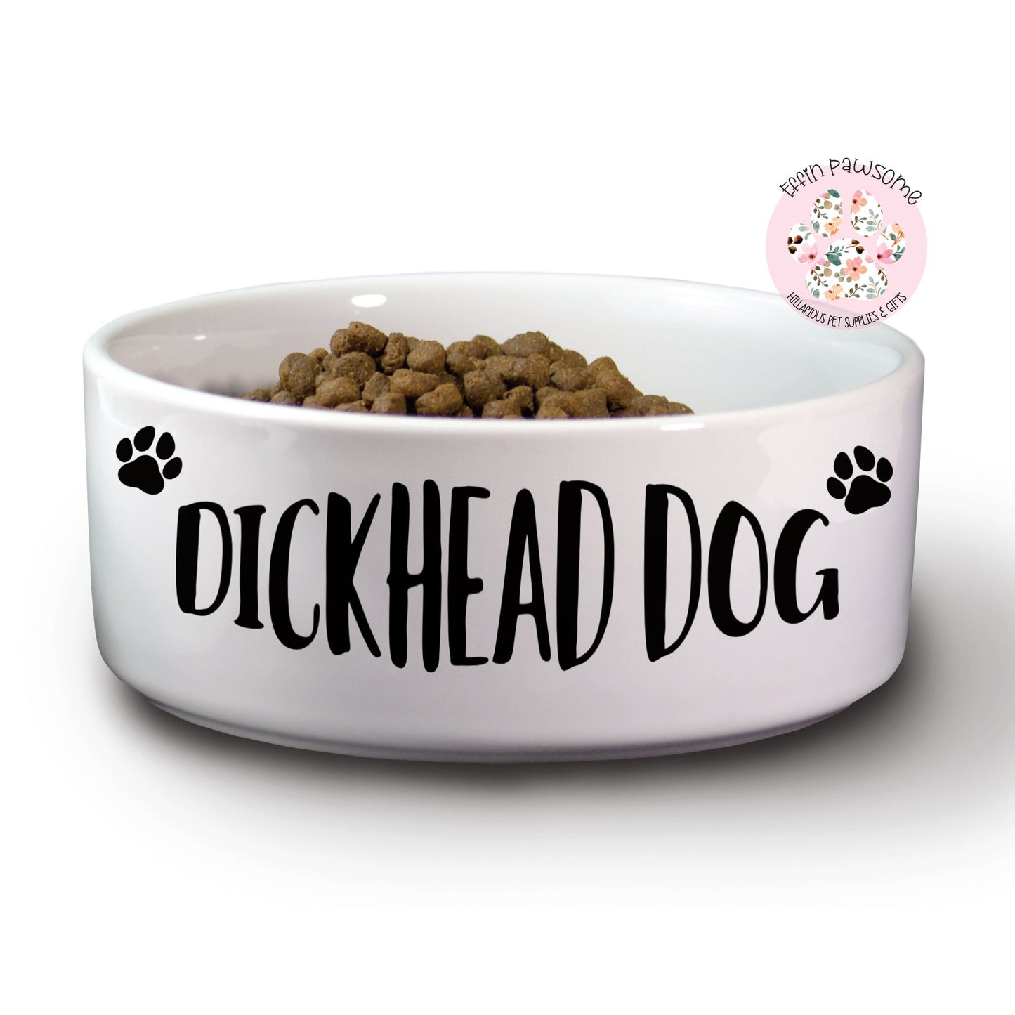 Dickhead Dog | Ceramic Pet Feeding Bowl | Pet Accessories | Feeding Supplies | Funny Dogs Gift | New Home | Novelty Gift | New Pet Gift