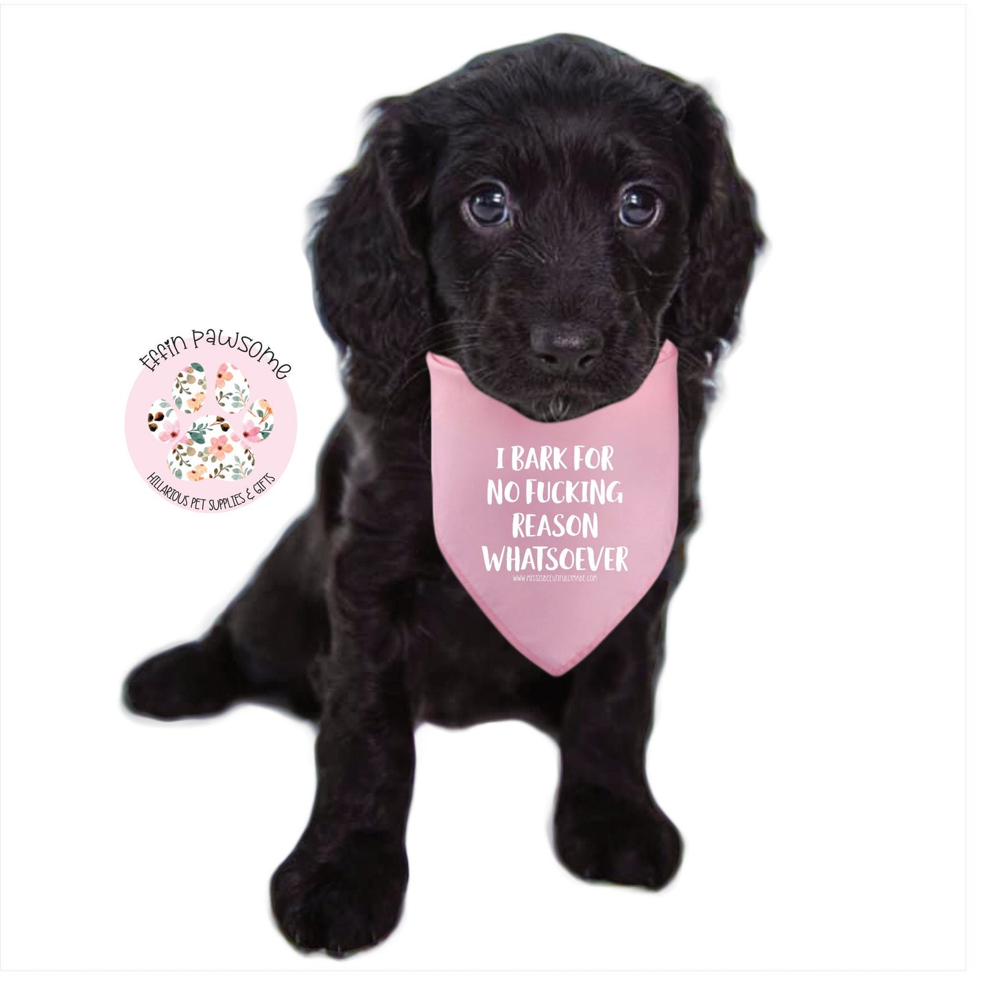 Pink Barking | Dog Bandana | Funny Pet Gift | Funny Dog Gift | Pet Scarf | Dog Fashion | Birthday Gift Idea | Cat Bandana | New Dog | Fun