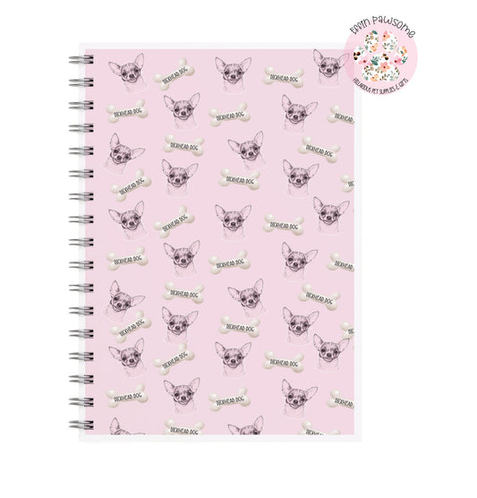 Dickhead Dog | Chihuahua | Bone Print Notebook | Writing Notes | Funny Gift | Funny Notebook | Birthday | Mother's Day | Student | Office