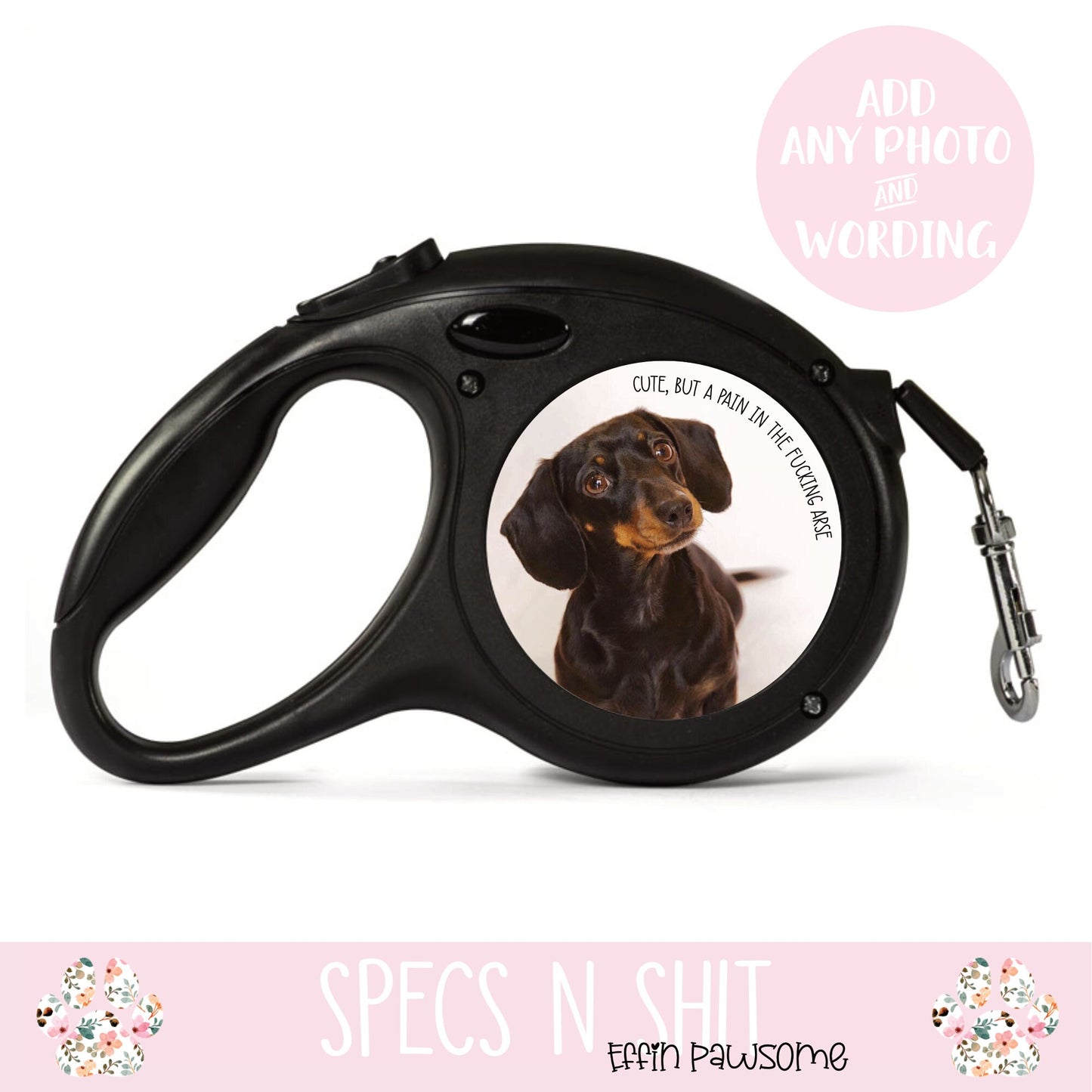 Funny Dog Lead | Retractable Dog Leash |  Pet Accessories | Dog Walking | Dog Gift | Pet Lover | Birthday Gift Idea | Dog Fashion | Funny