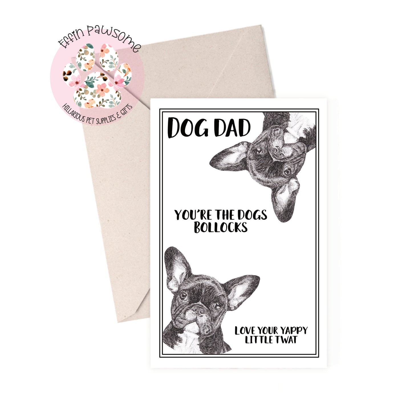 The Dog's Bollocks Card | Personalised Gift | Dog Dad | Mother's Day Card | Pet Gift | Mum | Rude Card | Greetings Card | Mature | Dad Card