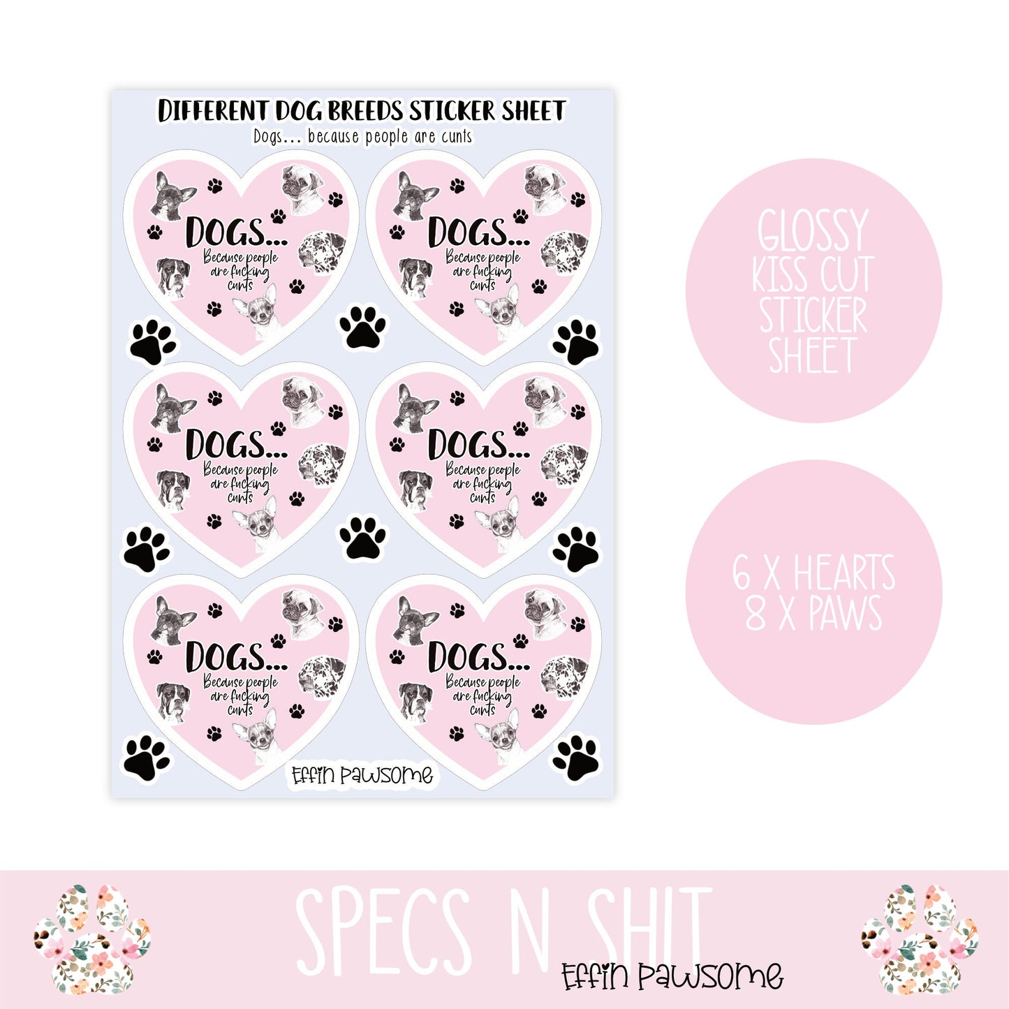 Funny Dog Sticker Sheet | Dog Stickers | Pet stickers | Sticker Sheet | Journal Stickers | Novelty Gift Idea | Funny Decals | Dog Lovers