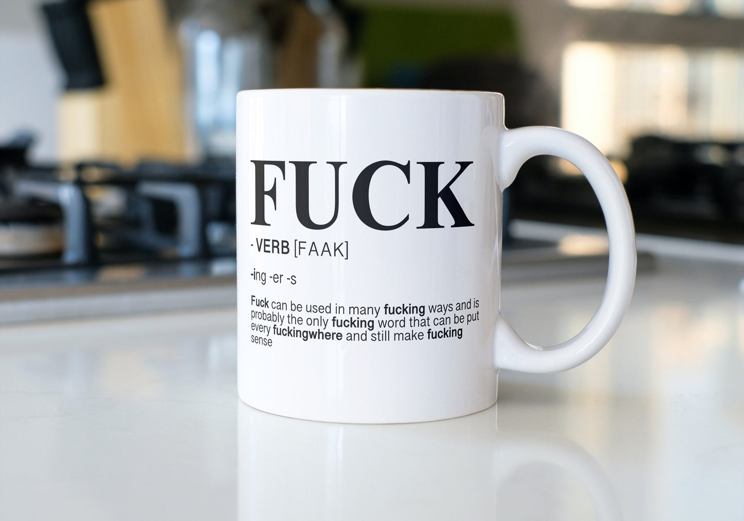 Mug - Definition Of Fuck | Funny Novelty Gift | Office Co-Worker | Adult Humour | Creative Profanity | Funny Grammar | Banter Gift Idea