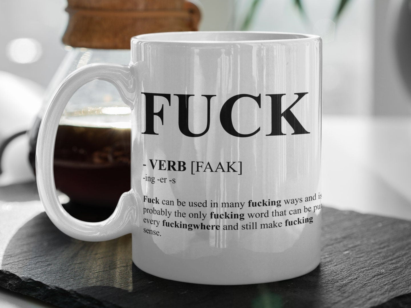 Mug - Definition Of Fuck | Funny Novelty Gift | Office Co-Worker | Adult Humour | Creative Profanity | Funny Grammar | Banter Gift Idea