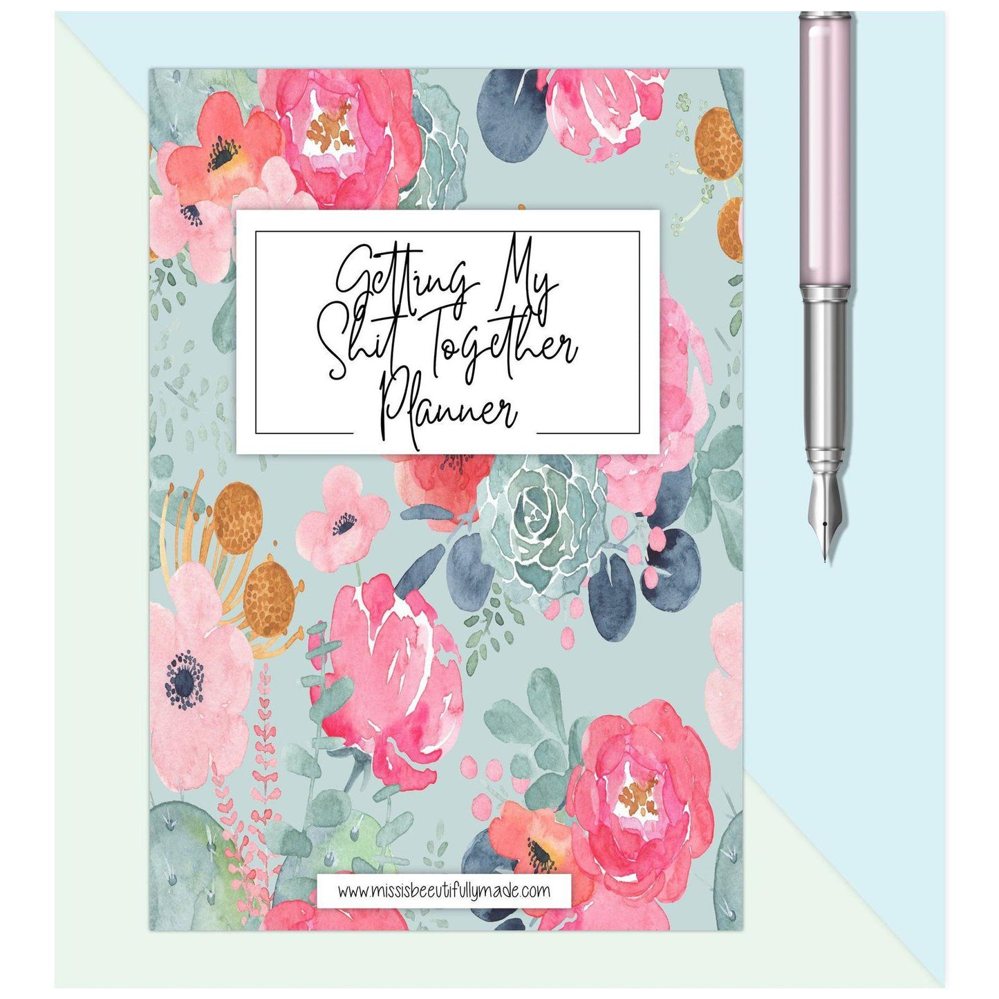 Planner - getting shit done (floral)
