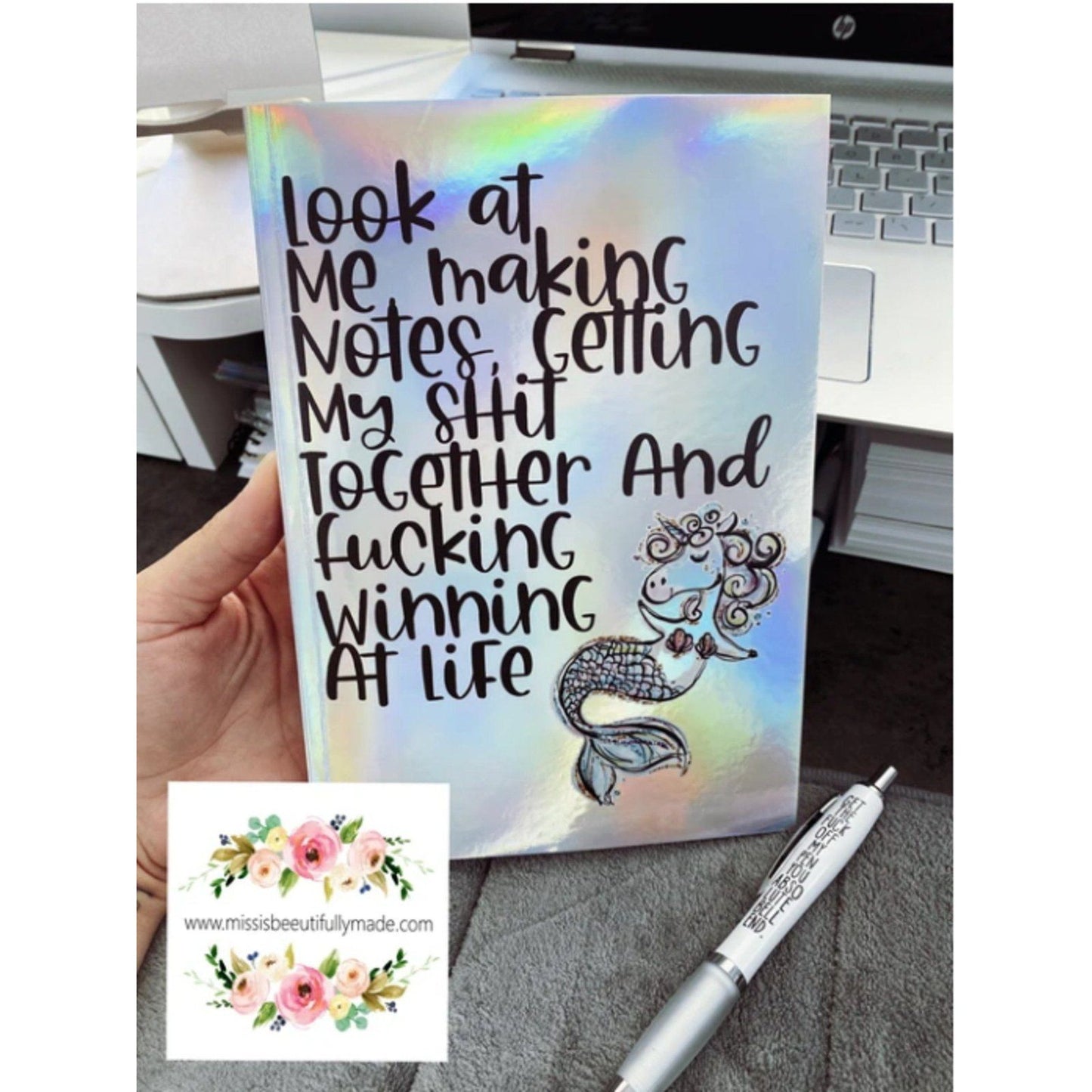 Notebook (Iridescent)- Mermaid, look at me making notes