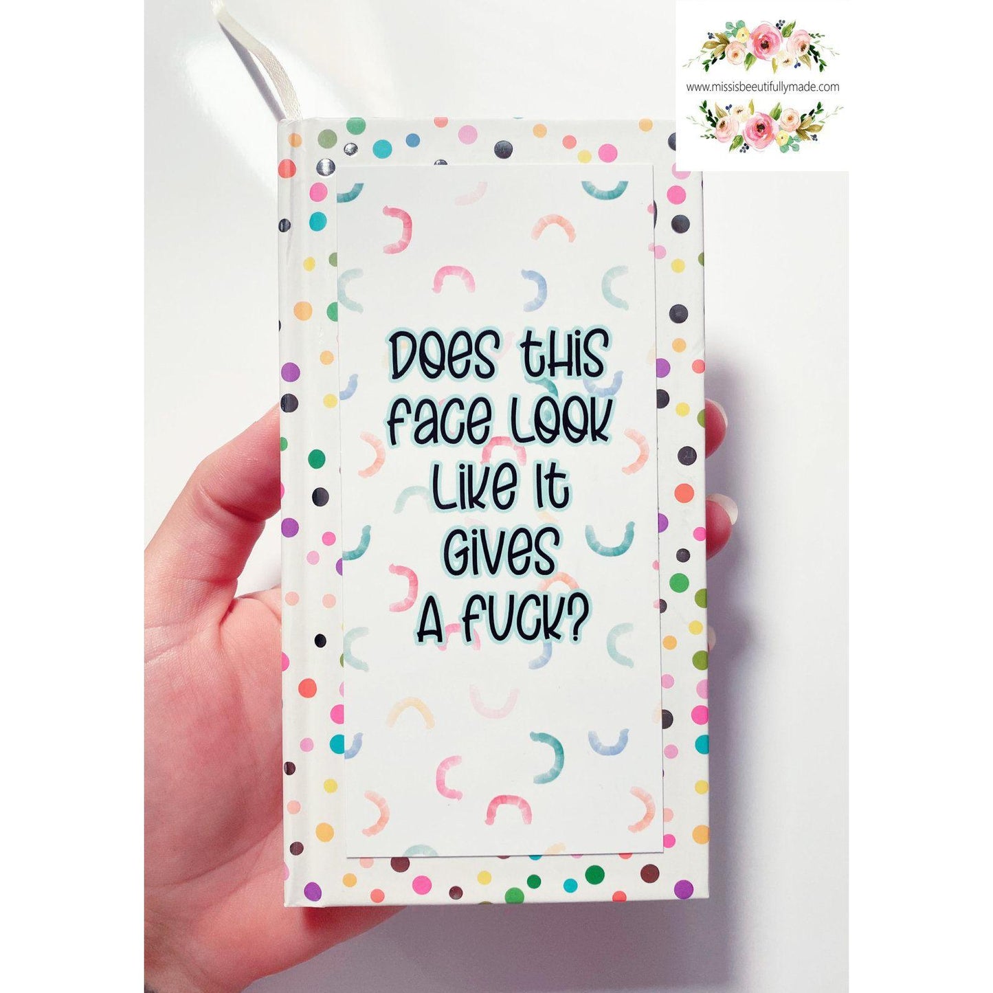 Hardback Notebook - Does this face look like it gives a fuck?